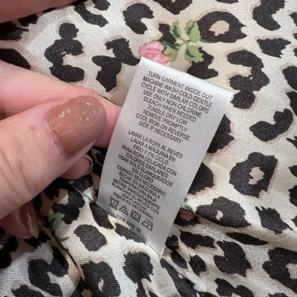 Betsey Johnson Fuzzy Sparkly Peach Coat with Faux Leather Sleeves - Picture 8 of 15